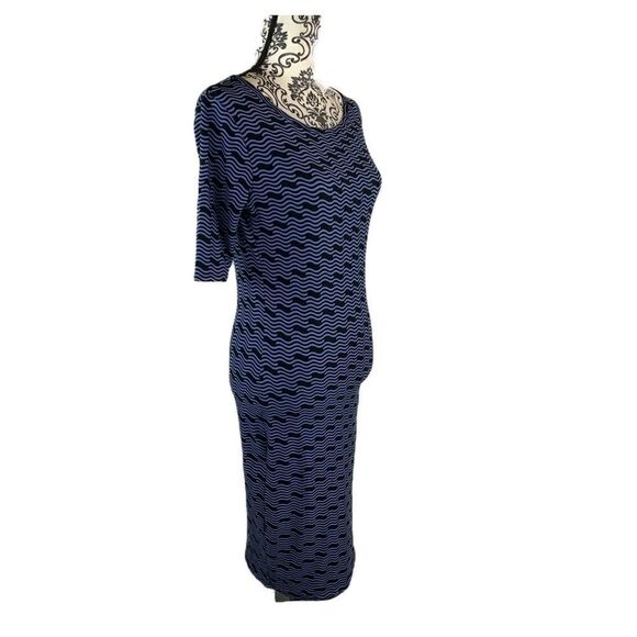 $5 item/ NWT LULAROE Julia BLUE/black fitted dress - Picture 5 of 10